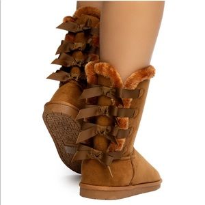 Baby/Toddler Bow Tie Fur Boots